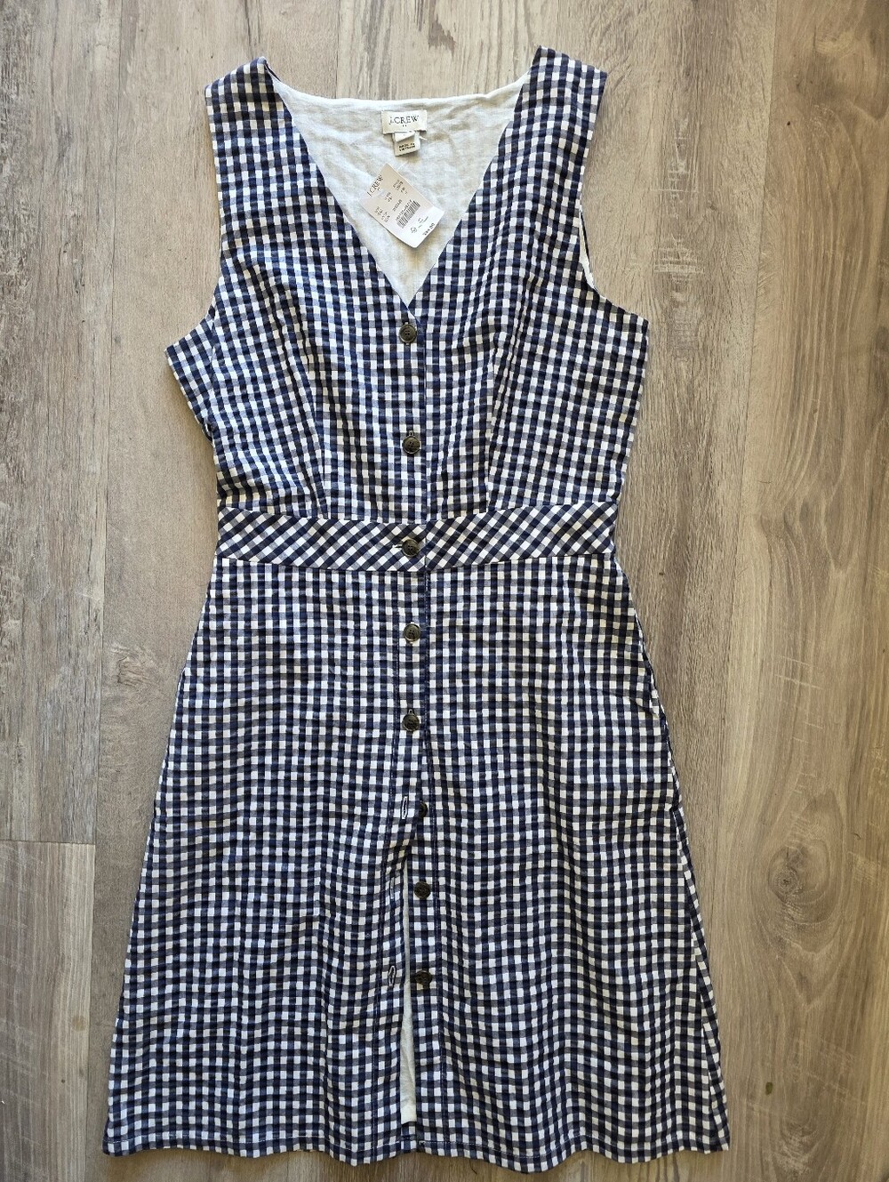 J. Crew NWT Plaid Blue Gingham Dress Size 0